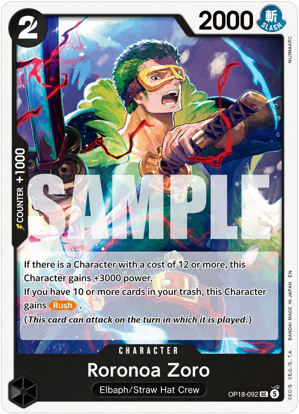 Roronoa Zoro · OP18-092